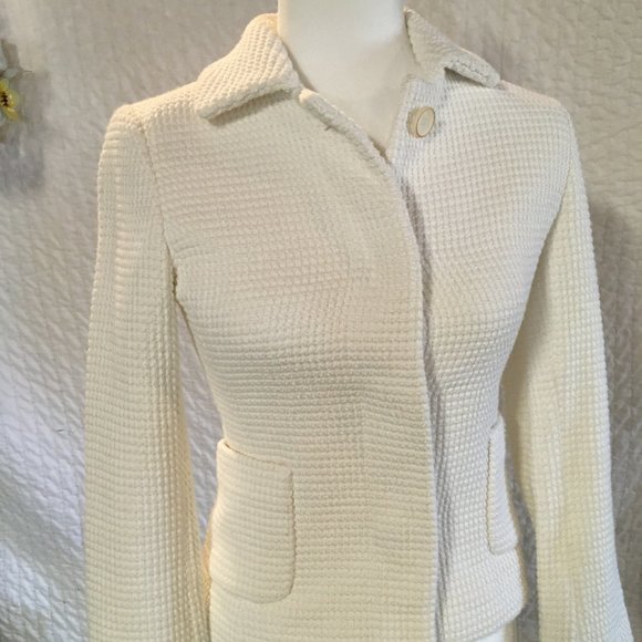 Zara Basic Waffle Knit Sweater Jacket - Picture 4 of 7